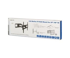 Logilink BP0028 TV Sieninis laikiklis, 37"-70", pakreipimas +10°-20°,pasukamas +-90°, 475mm | Prisijungti | Sieninis laikiklis | 37-70 " | Maksimalus svoris (keliamoji galia) 50 kg | Juodas