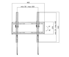 LOGILINK BP0010 LOGILINK - televizoriaus sieninis laikiklis, 32-55, maks. 35 kg