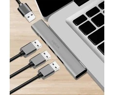 „LogiLink Slim USB-A HUB“ prie 1x USB-A 3.0 ir 3x USB-A 2.0