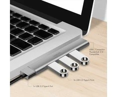 „LogiLink Slim HUB“ USB-C prie 1x USB-A 3.0 3xUSB-A 2.0