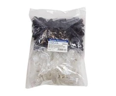 LOGILINK MP0024 LOGILINK - Kištukinė jungtis Cat.6 RJ45 100vnt. komplektas, neekranuotas, juodas