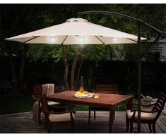 Lubinis šviestuvas Lampa „Maclean“ 4 LED saulės energija varomas skėčio žibintas, MCE124