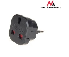 MACLEAN MCE72 Maclean MCE72 Plug Adapteris UK to EU juodas