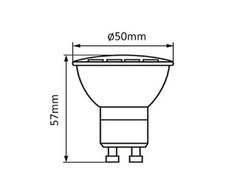 „Maclean“ LED lemputė, GU10, 7 W, 220–240 V, 50/60 Hz, neutrali balta spalva, 4000 K, 490 liumenų, MCE437 NW