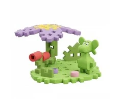 Marioinex Diplodocus Dragon and Jungle Mini Waffle 25vnt + figūrėlė ZA5