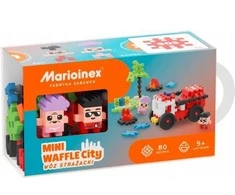 Marioinex mini vaflinės kaladėlės miesto priešgaisrinės tarnybos 80vnt 2 figūrėlėsZA5488