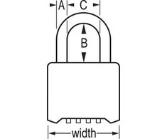 Master Lock Spynelė MasterLock M178EURD; 57 mm