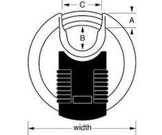 „Master Lock Disc“ kombinuotas užraktas iš nerūdijančio plieno M40EURDNUM