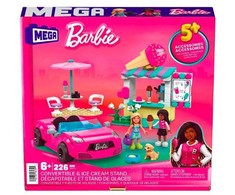 Mattel Mega Bloks Barbie Blocks kabrioleto rinkinys ir ledų stovas HPN78