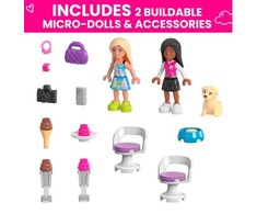 Mattel Mega Bloks Barbie Blocks kabrioleto rinkinys ir ledų stovas HPN78
