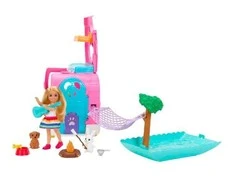Barbie Barbės kemperis „Chelsea Mini Doll“ + Gyvūnų aksesuarai HNH90 ZA5091
