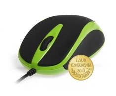 Itin ergonomiška optinė pelė Media-Tech PLANO MT1091G, USB jungtis, 800DPI, žalia