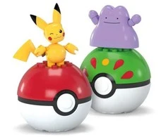 Megabloks,Pokémon Konstruktorius MEGA Pokemon Pokeball Ditto &amp; Pikachu JCT43