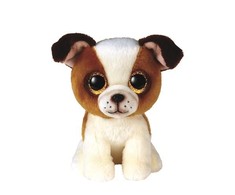 TY pliušas – Beanie Boos – Hugo The Brown/Baltas Dog (įprastas) (TY36396)