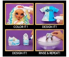 Rainbow High Color&amp;Create lėlė su priedais Violetinė MGA 594147EUC