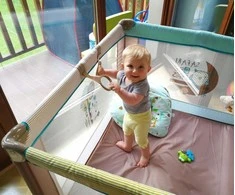 Milly Mally Fun Rožinė Bear sulankstomas maniežas