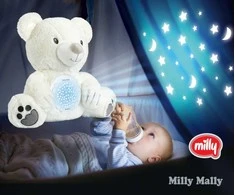 Zabawka Pliušinis meškiukas su projektoriumi Milly Mally