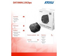 Kietasis diskas MSI DATAMAG 20GBPS 2TB išorinis SSD diskas USB Type-C USB 3.2 Gen 2x2 Juodas