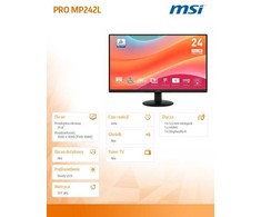 Monitorius MSI PRO MP242L/23,8''  /100 Hz /Full HD / IPS /16:9/ 1 ms/