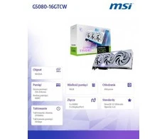 MSI GAMING GEFORCE RTX 5080 16G TRIO OC Baltas vaizdo plokštė NVIDIA 16 GB GDDR7