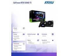 Vaizdo plokštė MSI Gaming GeForce RTX 5060 TI 16G TRIO OC NVIDIA 16GB GDDR7
