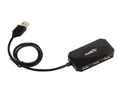 NATEC NHU-0647 USB HUB 4-Port LOCUST USB 2.0 Juodas