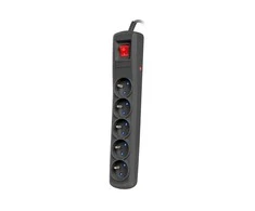 NATEC Surge protection Bercy 400 1.5m 5x French outlets juodas