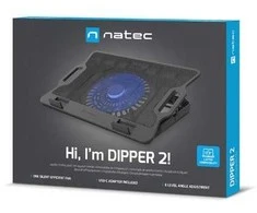 NATEC DIPPER 2 laptop cooling pad 43.9 cm (17.3") 650 RPM Juodas
