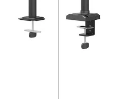 NEOMOUNTS NERO DVIGUBAS PLOKŠČIO EKRANO STALO MONTAVIMAS (TELEFONO LAIKIKLIS + QUICK-FIX spaustukas / GROMMET)