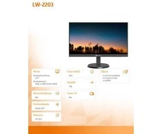 AG Neovo LW-2203 Full HD LED 54.6 cm (21.5") monitorius Juodas