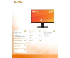 Monitorius AG Neovo LA-2202 LED ekranas 54.6 cm (21.5") 1920 x 1080 pikselių Full HD LCD Juodas
