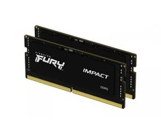 RAM „Kingston KF564S38IBK2-32“ 32 GB 6400 MT/s DDR5 CL38 SODIMM (2 komplektai) FURY Impact PnP | Kingstonas