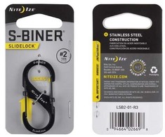 Nite Ize Karabińczyk S-Biner SlideLock #2 nerūdijantis plienas juoda - LSB2-01-R3 - LSB2-01-R3