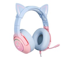 Žaidimų ausinės ONIKUMA K9 7.1 Rožinė/Mėlyna