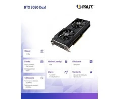 Vaizdo plokštė PALIT GeForce RTX 3050 Dual 8GB GDDR6