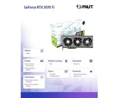 Vaizdo plokštė PALIT GeFoce RTX 3070Ti Gamerock 8G 256 bitų GDDR6X 1575/1770MHz HDMI 2.1 3x DP 1.4a