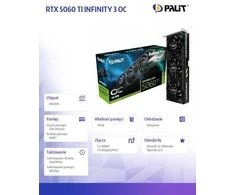Vaizdo plokštė Palit GeForce RTX 5060 Ti Infinity 3 OC NVIDIA 16 GB GDDR7