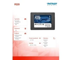 PATRIOT P220 SATA 3 1TB SSD 550/500MB/s