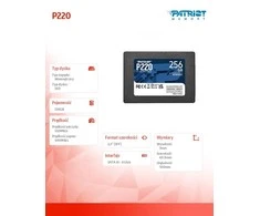 PATRIOT P220 256GB SATA3 2.5" SSD