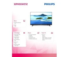 Televizorius PHILIPS 32PHS5507/12 | 32" 1366 x 768