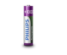Philips Įkraunama baterija R03B4RTU10/10, Įkraunama baterija, AAA, Nikelio-metalo hidrido (NiMH), 1,2 V, 1000 mAh, Cd (kadmis), Hg (gyvsidabris)