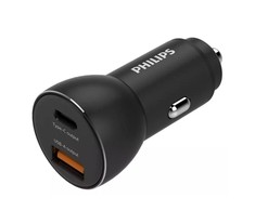 Philips USB-A + USB C automobilinis įkroviklis
