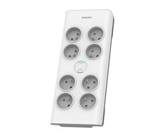 „Philips“ viršįtampių apsauga, 8 lizdai, 2 m, balta, 16a, spn7080wa/60
