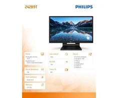 Monitorius Philips 242B9T/00 23.8", Juodos spalvos