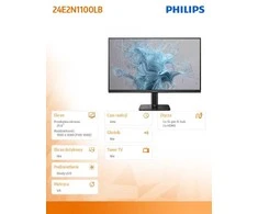 Monitorius Mmd Monitors Displays PHILIPS 24E2N1100LB/00 23.8inch 1920x1080 100Hz HDMI D-Sub Juodas