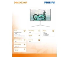 Monitorius Mmd monitoriai Ekranai PHILIPS 24M2N3201A/00 24 colių IPS FHD HDMI Baltas