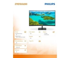 Monitorius Philips E Line 271E1SCA/00 68,6 cm (27"), Juodos spalvos