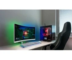 Monitorius „Mmd“ monitoriai, „PHILIPS“ 34 colių, 3440x1440, VA, 130 mm, „EVNIA 5000 Ambiglow Curved“, WQHD, 180 Hz, greitas VA, 1 ms, GtG HDR10, USB, 4x USB 3.2