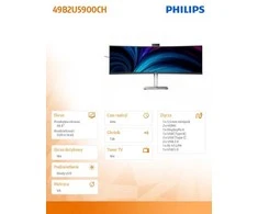 Monitorius Philips | 49B2U5900CH/00 | 48.8 " | VA | 32:9 | 75 Hz | 4 ms | 5120 x 1440 pikselių | 450 cd/m² | HDMI jungtys quantity 2