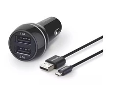 Įkroviklis automobilinis Philips (2xUSB 3.1A) juodas